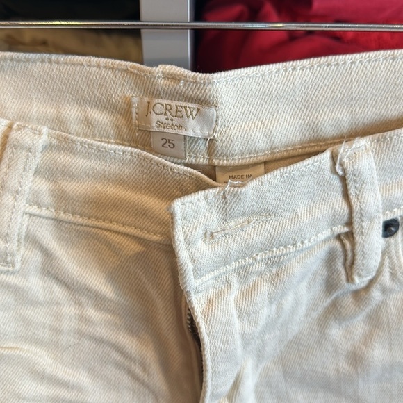 J Crew size 25 cream colored denim shorts​ - Picture 2 of 3